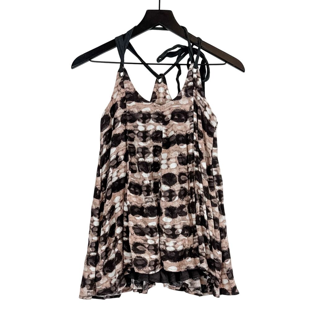NWT Free People Halter Tie Dye Tank Top Brown $118 - S
